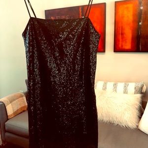H&M Sexy Sequined Little Black Dress  Sz S